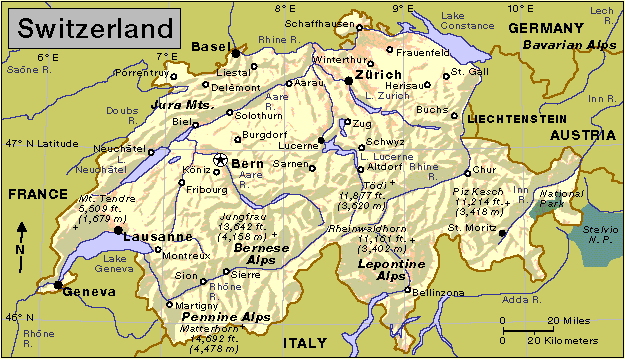 Piben's Homepage - switzerland maps